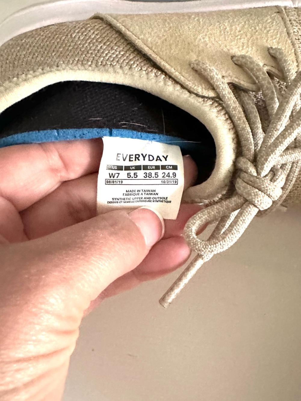 Vessi - Everyday Shoe, Sneaker, Beach Beige, Waterproof, Size 7, Lightweight - Picture 10 of 10